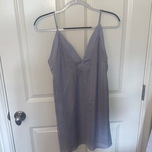 Blue slip dress